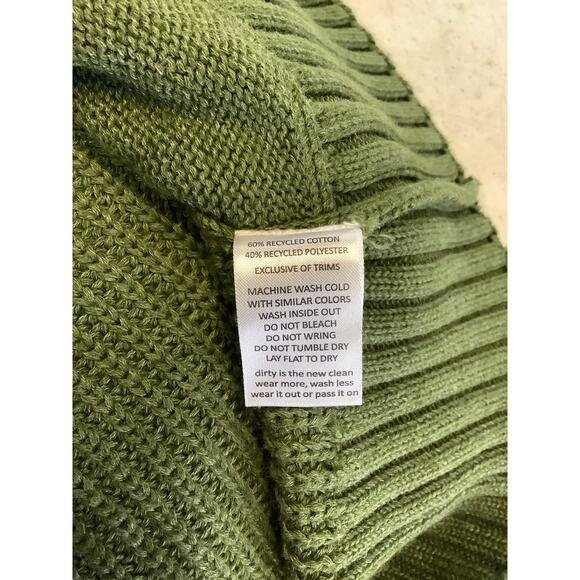 Toad & Co Women's XS Chive Butte Oversized Sweater V Neck Organic Cotton M22-19 - Picture 8 of 9